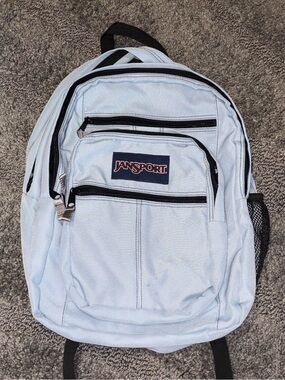 Jansport Light Blue Backpack with Black Trim